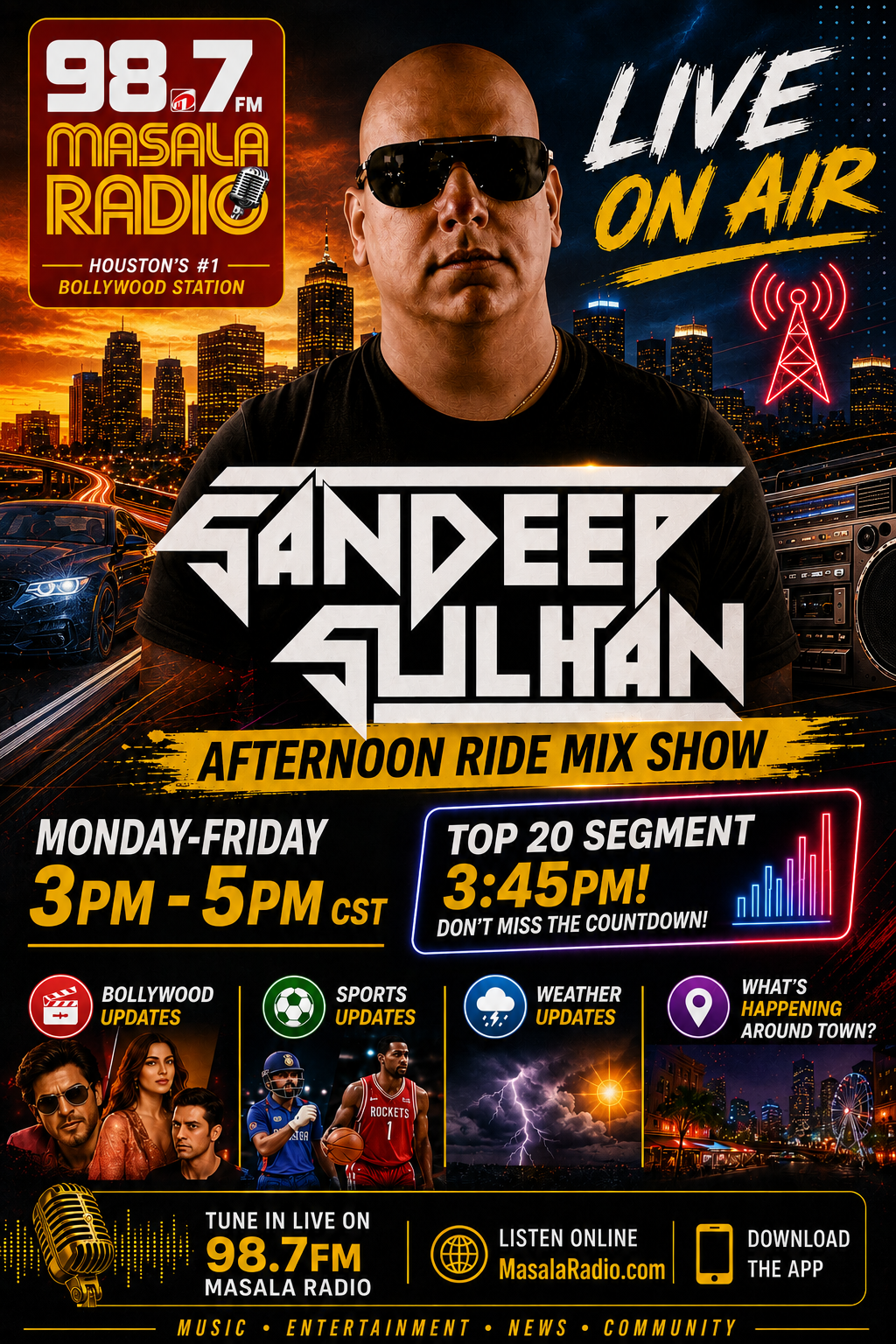 Afternoon Ride Mix Show flyer